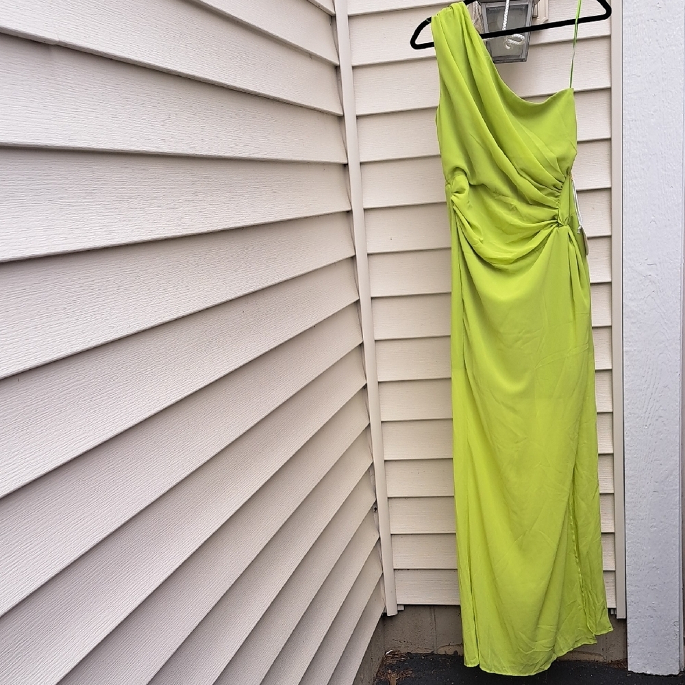Elegant Lime Green Evening Dress